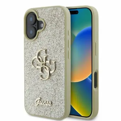 GUESS FIXED GLITTER BIG 4G GOLD OVITEK ZA IPHONE 16