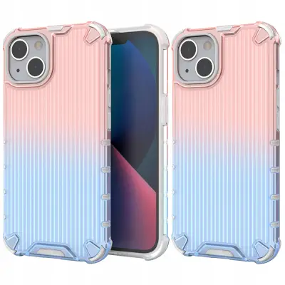 OMBRE PROTECT CASE ETUI OBUDOWA FUTERAŁ DO IPHONE 13 RÓŻOWO-NIEBIESKIE