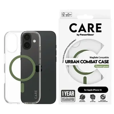 CARE BY PANZERGLASS FLAGSHIP OVITEK ZA MAGSAFE OVITEK ZA IPHONE 16 ZELEN