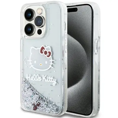 OVITEK HELLO KITTY LIQUID GLITTER CASE OVITEK ZA IPHONE 13 PRO 13 SREBRN