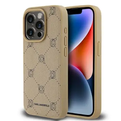 OVITEK KARL LAGERFELD ZA MAGSAFE KARL HEAD ZA IPHONE 15 PRO MAX BEŽ