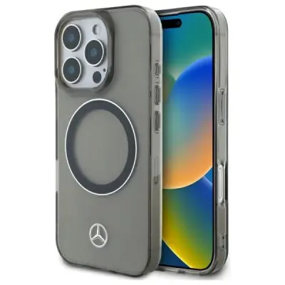 OVITEK MERCEDES SREBRN RING ZA MAGSAFE ZA IPHONE 16 PRO OVITEK ČRN