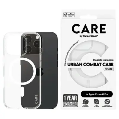CARE BY PANZERGLASS FLAGSHIP OVITEK ZA IPHONE 16 PRO 6.3 ČRN ZA MAGSAFE