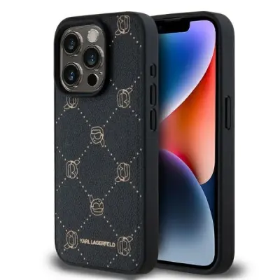 OVITEK KARL LAGERFELD ZA MAGSAFE OVITEK KARL HEAD ZA IPHONE 15 PRO MAX ČRN