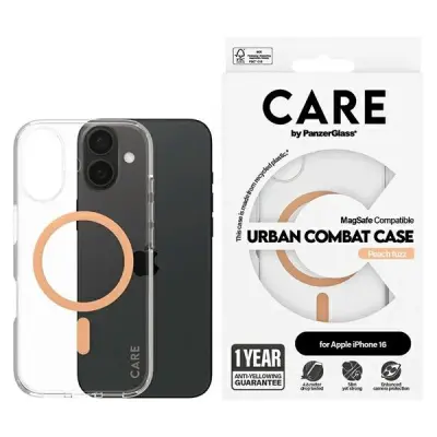 CARE BY PANZERGLASS FLAGSHIP OVITEK Z ZA MAGSAFE ZA IPHONE 16 ORANŽEN