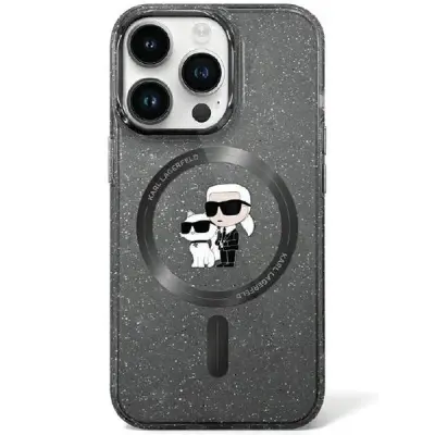 KARL LAGERFELD OVITEK Z BLEŠČICAMI KARL&CHOUPETTE ZA MAGSAFE ZA IPHONE 11/XR ČRN