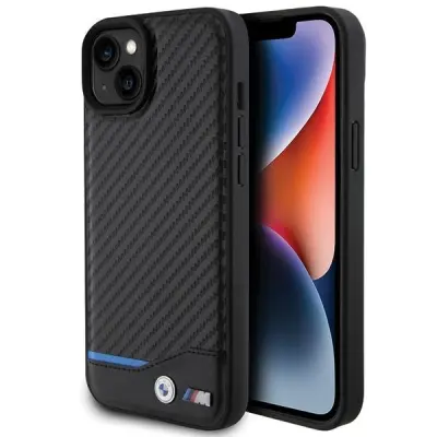 USNJENI OVITEK BMW CARBON ZA IPHONE 15 PLUS ČRN
