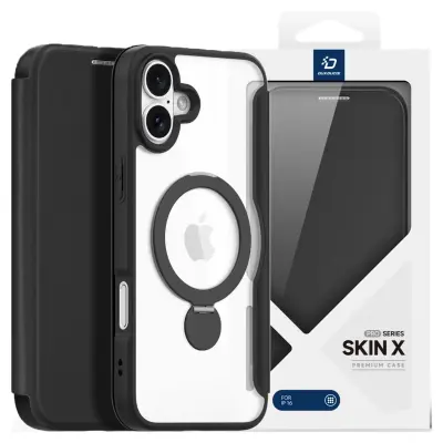 OVITEK DUX DUCIS SKIN X PRO ZA IPHONE 16 Z ZA MAGSAFE, FLIP, STOJALO