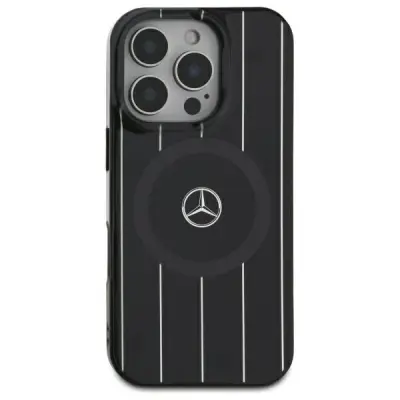 DVOSLOJNI OVITEK MERCEDES MB ZA MAGSAFE OVITEK ZA IPHONE 16 - ČRN