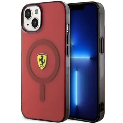 FERRARI PROSOJEN OVITEK ZA MAGSAFE ZA IPHONE 14 OVITEK RDEČ