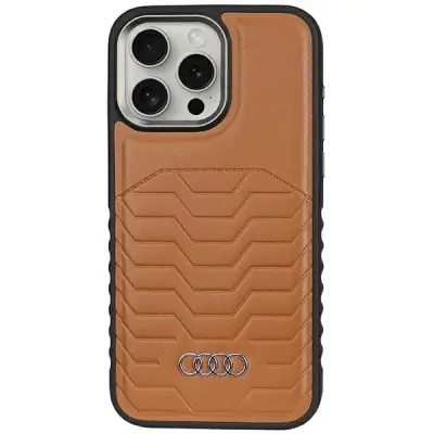OVITEK Z AUDI SINTETIČNO USNJE ZA MAGSAFE OVITEK ZA IPHONE 14 PRO MAX RJAV