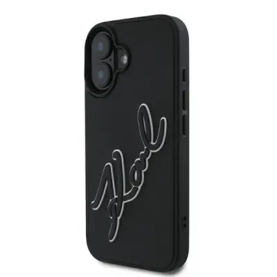 KARL LAGERFELD 3D GUMIJASTI OVITEK S PODPISOM ZA IPHONE 16 OVITEK