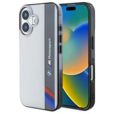 OVITEK BMW MOTOSPORT IML VERTICAL STRIPE ZA IPHONE 16 PLUS SIVA