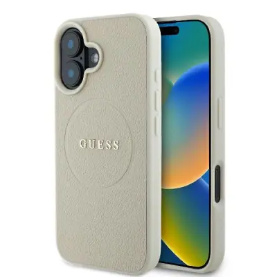 GUESS ZRNAT OBROČ ZA OVITEK MAGSAFE ZA IPHONE 16 BEŽ