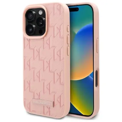 OVITEK HOT STAMP KARL LAGERFELD ZA MAGSAFE OVITEK ZA IPHONE 16 PRO MAX ROZA