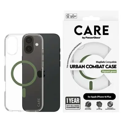 CARE BY PANZERGLASS FLAGSHIP OVITEK Z ZA MAGSAFE ZA IPHONE 16 PLUS ZELEN