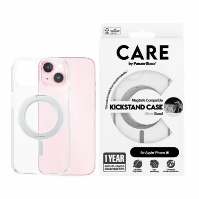 OVITEK CARE BY PANZERGLASS KICKSTAND IPHONE 15 6.1 ZA MAGSAFE SREBRNI OVITEK