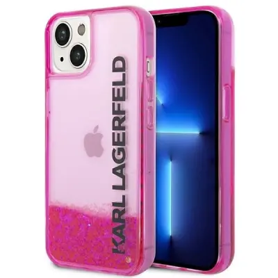 OVITEK PODOLŽEK KARL LAGERFELD LIQUID GLITTER ZA IPHONE 14 PLUS ROZA