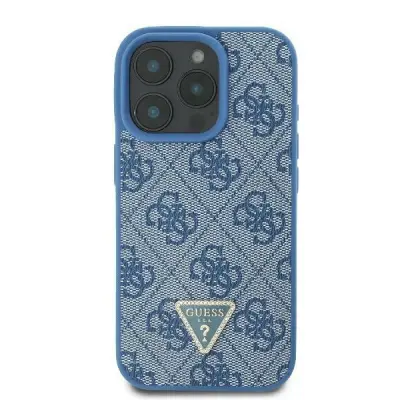 GUESS USNJEN KOVINSKI LOGO STRASS CROSBODY OVITEK ZA IPHONE 16 MODER