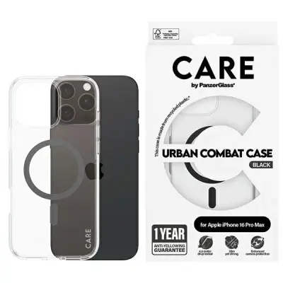 CARE BY PANZERGLASS FLAGSHIP OVITEK Z ZA MAGSAFE ZA IPHONE 16 PRO MAX ČRN