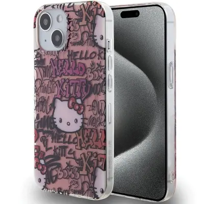 HELLO KITTY IML TAGS OVITEK GRAFITI ZA IPHONE 15 ROZA OVITEK