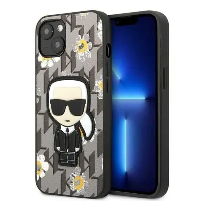 TRDA ETUIKA KARL LAGERFELD ZA IPHONE 13 MINI SIVA ROŽICE IKONIK