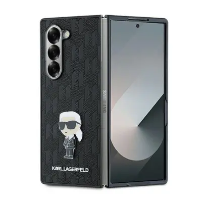 KARL LAGERFELD OVITEK SAFFIANO IKONIK PIN ZA SAMSUNG GALAXY Z FOLD 6 ČRNA