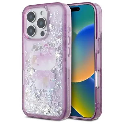 OVITEK Z BLEŠČICAMI HELLO KITTY ZA IPHONE 16 PRO MAX VIJOLIČEN 50.