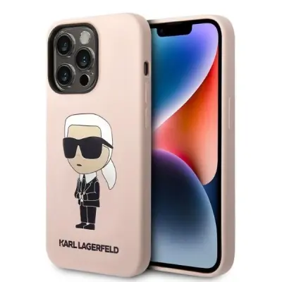 KARL LAGERFELD SILIKONSKI OVITEK IKONIK ZA MAGSAFE ZA IPHONE 14 PRO MAX ROZA