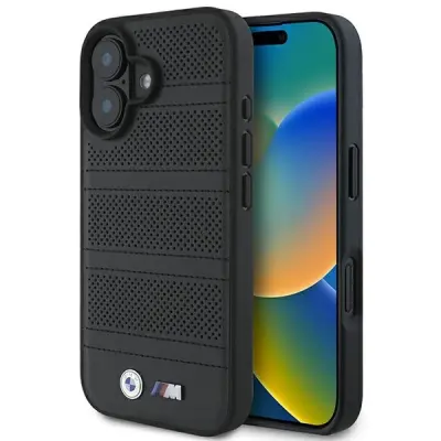 OVITEK BMW M PERFORIRAN IN PREŠIV LINE ZA MAGSAFE ZA IPHONE 16 ČRN