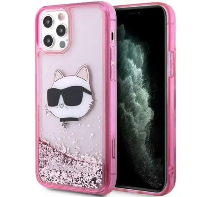 KARL LAGERFELD GLITTER CHOUPETTE HEAD OVITEK ZA IPHONE 12/12 PRO ROZA