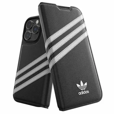 ADIDAS ALI KNJIŽEK OVITEK PU ZA IPHONE 14 PRO ČRNO BEL