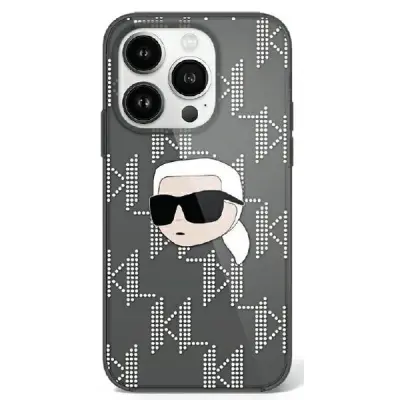 KARL LAGERFELD IML KARL HEAD ELEKTROPLATIRANI OVITEK ZA IPHONE 16 ČRN