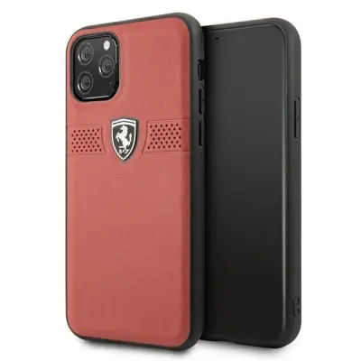 FERRARI OFF TRACK USNJEN OVITEK ZA IPHONE 11 PRO RDEČ OVITEK