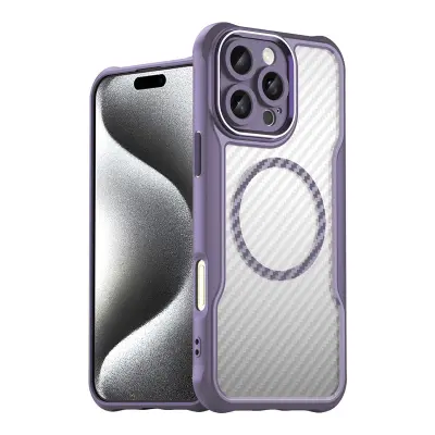 SILIKONSKI OVITEK LEADING SERIES ZA MAGSAFE ZA IPHONE 16 PRO MAX OVITEK VIJOLIČEN