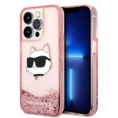 KARL LAGERFELD GLITTER CHOUPETTE HEAD OVITEK ZA IPHONE 14 PRO MAX ROZA
