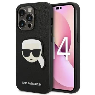 KARL LAGERFELD SAFFIANO OVITEK KARL'S HEAD PATCH ZA IPHONE 14 PRO MAX
