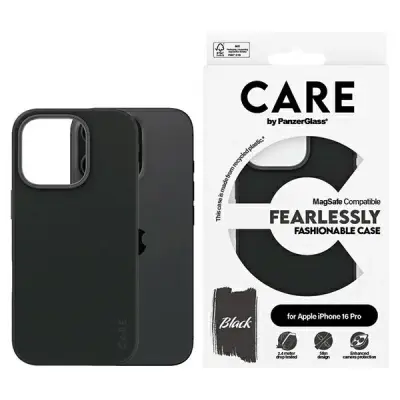 CARE BY MODNI OVITEK PANZERGLASS ZA MAGSAFE OVITEK ZA IPHONE 16 PRO ČRN