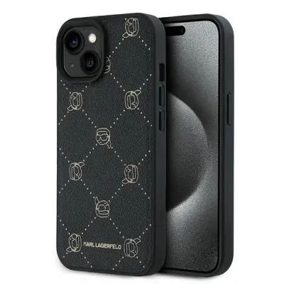 KARL LAGERFELD OVITEK KARL HEAD ZA MAGSAFE OVITEK ZA IPHONE 15 PLUS ČRN