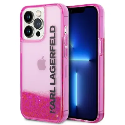 OVITEK KARL LAGERFELD LIQUID GLITER ELONG ZA IPHONE 14 PRO MAX - ROZA