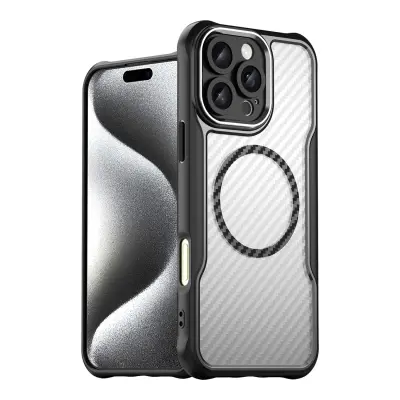SILIKONSKI OVITEK LEADING SERIJE MAGSAFE ZA IPHONE 16 PRO MAX ČRN