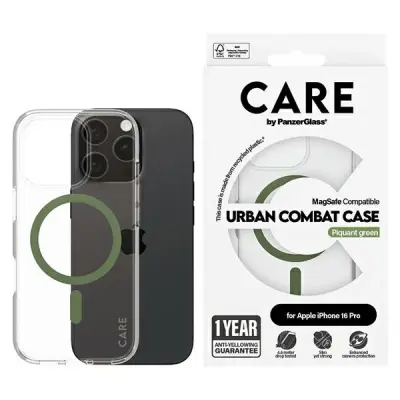 CARE BY PANZERGLASS FLAGSHIP OVITEK Z ZA MAGSAFE ZA IPHONE 16 PRO ZELEN