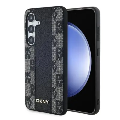 DKNY USNJEN OVITEK KARIRANO ZA OVITEK MAGSAFE ZA SAMSUNG GALAXY S24 ČRN