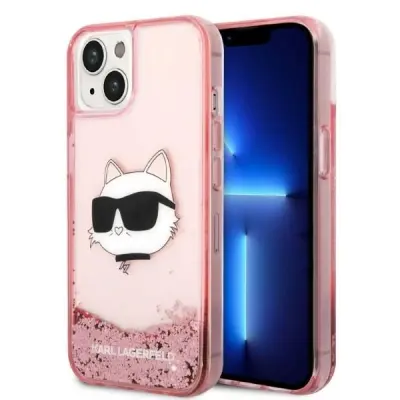 KARL LAGERFELD GLITTER CHOUPETTE HEAD OVITEK ZA IPHONE 14 PLUS ROZA