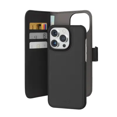 OVITEK DENARNICA IZ EKO USNJA PURO SNEMLJIV ZA MAGSAFE 2V1 ZA IPHONE 15 PRO MAX