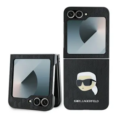KARL LAGERFELD ETUI SAFFIANO MONOGRAM ZA SAMSUNG GALAXY Z FLIP 6 ČRNA