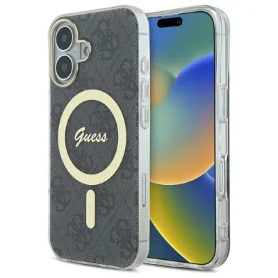 GUESS IML 4G ZA MAGSAFE OVITEK ZA IPHONE 16 ČRN