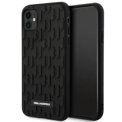 OVITEK KARL LAGERFELD 3D MONOGRAM ZA IPHONE 11 XR ČRN