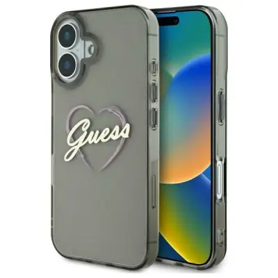 OVITEK GUESS IML HEART ZA IPHONE 16 PLUS OVITEK ČRN