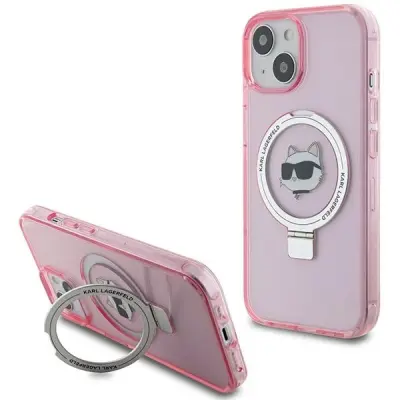 KARL LAGERFELD STOJALO ZA PRSTANE CHOUPETTE HEAD CASE ZA MAGSAFE ZA IPHONE 15 ROZA